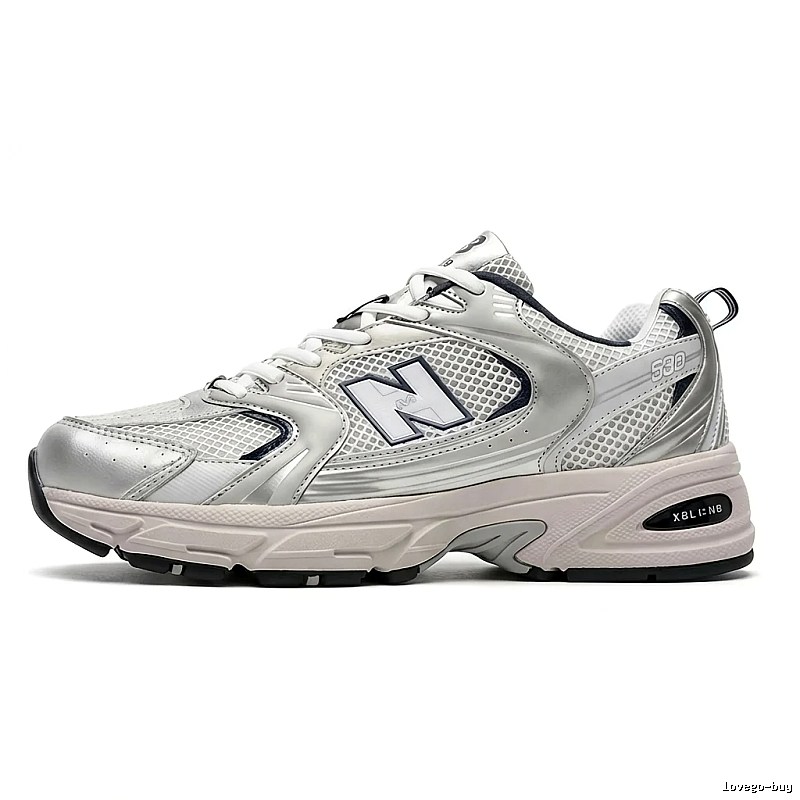 New Balance 530 Series Silver-White Retro Sports Shoes