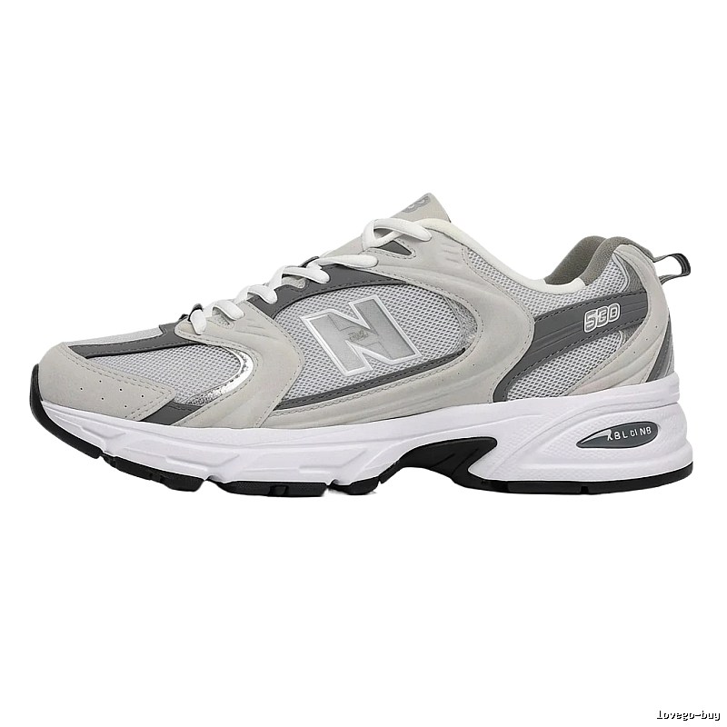 New Balance 580 retro-style gray sports shoes