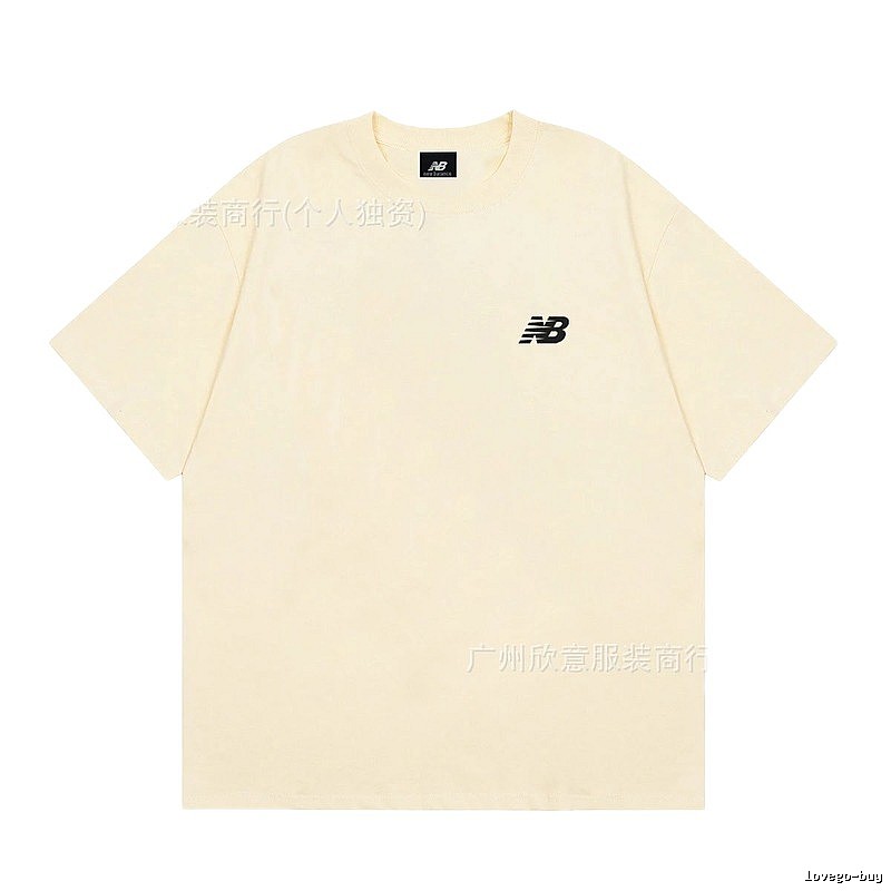 New Balance Casual Minimalist Beige Short-sleeve T-shirt
