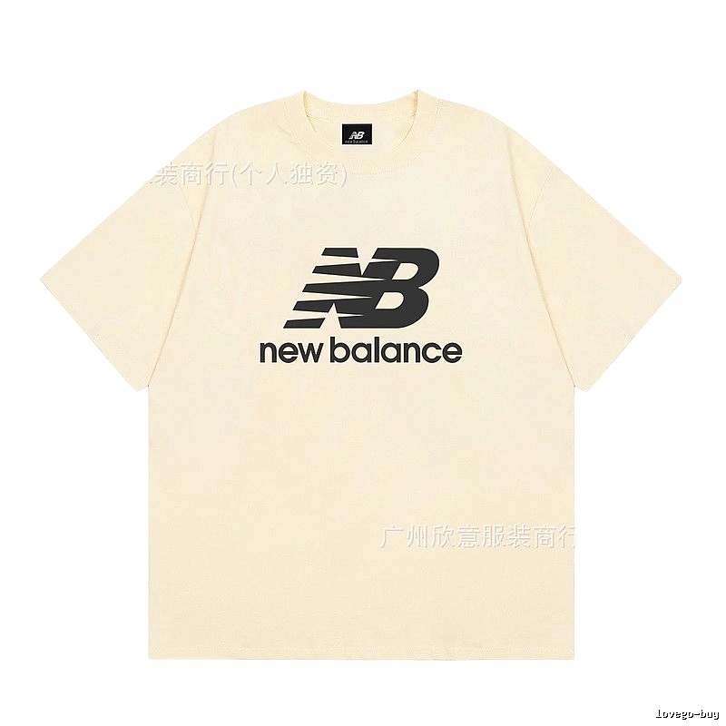 New Balance Classic Casual Style Apricot Beige Short Sleeve T-Shirt