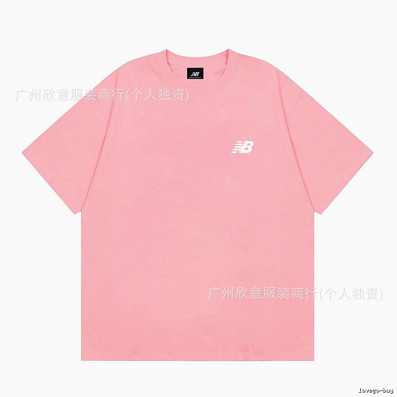 New Balance Minimalist Casual Style Pink Short-sleeve T-shirt