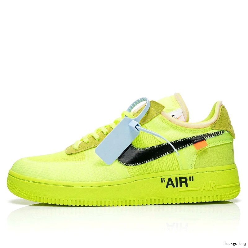 Nike Air Force 1 fluorescent green sneakers
