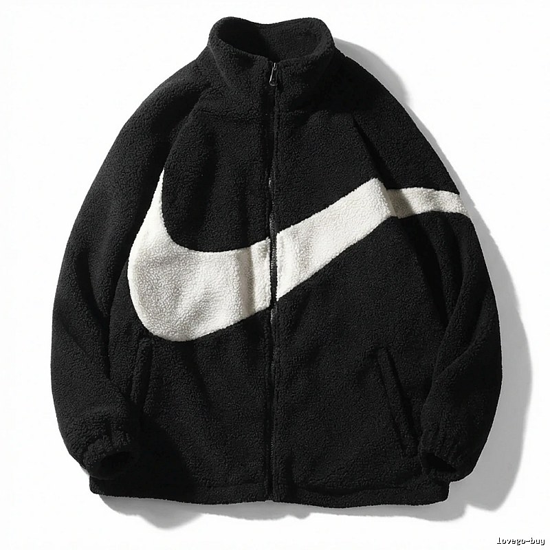Nike big swoosh trendy black coat