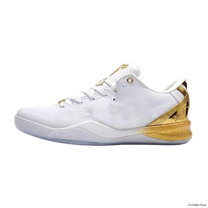Nike Kobe series fashionable white - gold basketball shoes