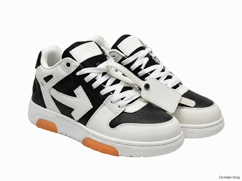 Off-White casual black and white sports shoes