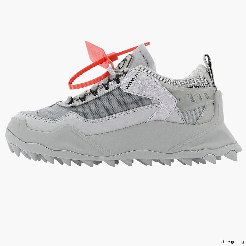 Off-White functional style gray sports shoes