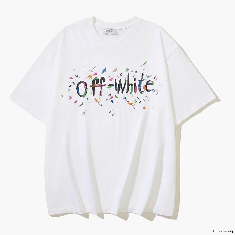 Off-White Graffiti Style White T-shirt