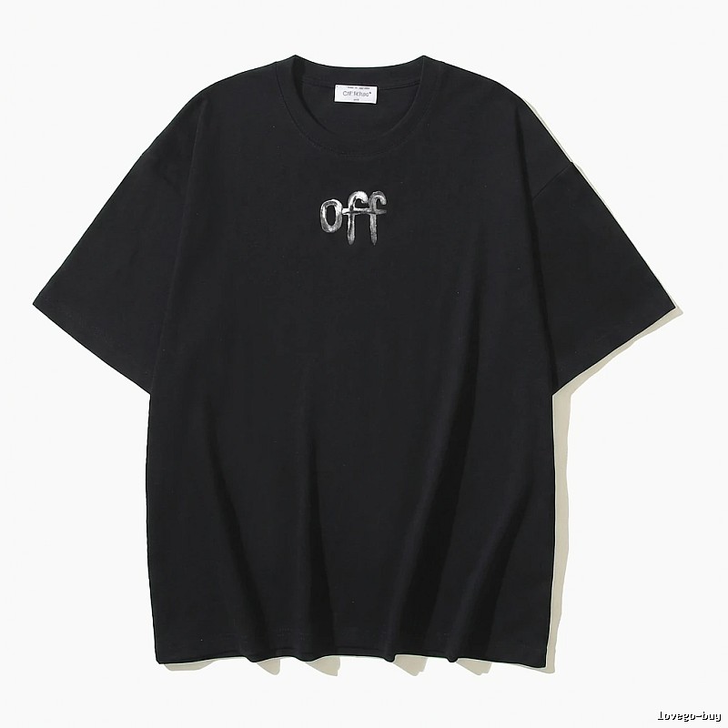 Off-White letter-style black T-shirt
