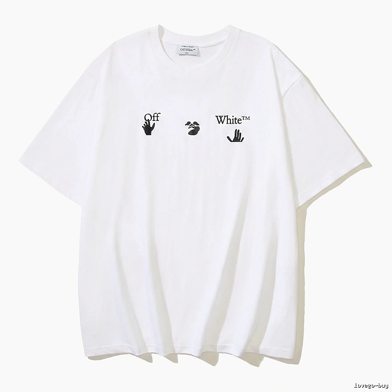 Off-White minimalist style white T-shirt