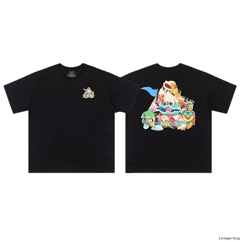 Palace Fun Collage Street Style Black Short-sleeve T-shirt