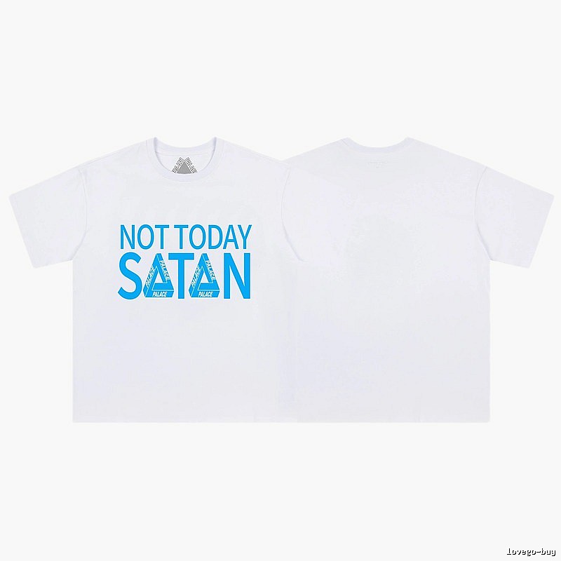 Palace Letter Print Street Style White Short-sleeve T-shirt