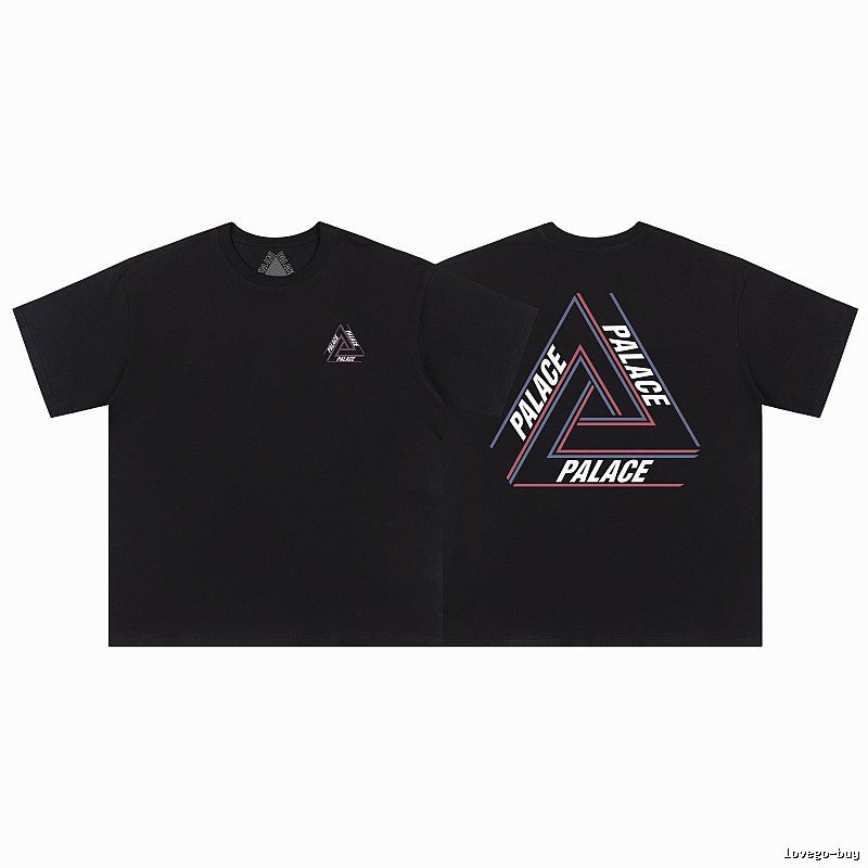 Palace Triangle Print Street Style Black T-shirt