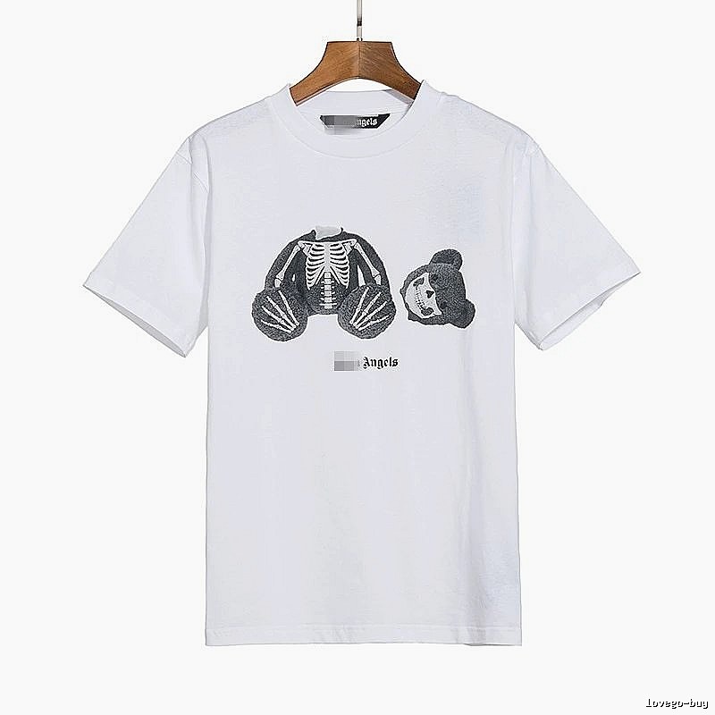 Palm Angels Classic Bear graphic T-shirt White Colorful Bear with Travel-Friendly Style