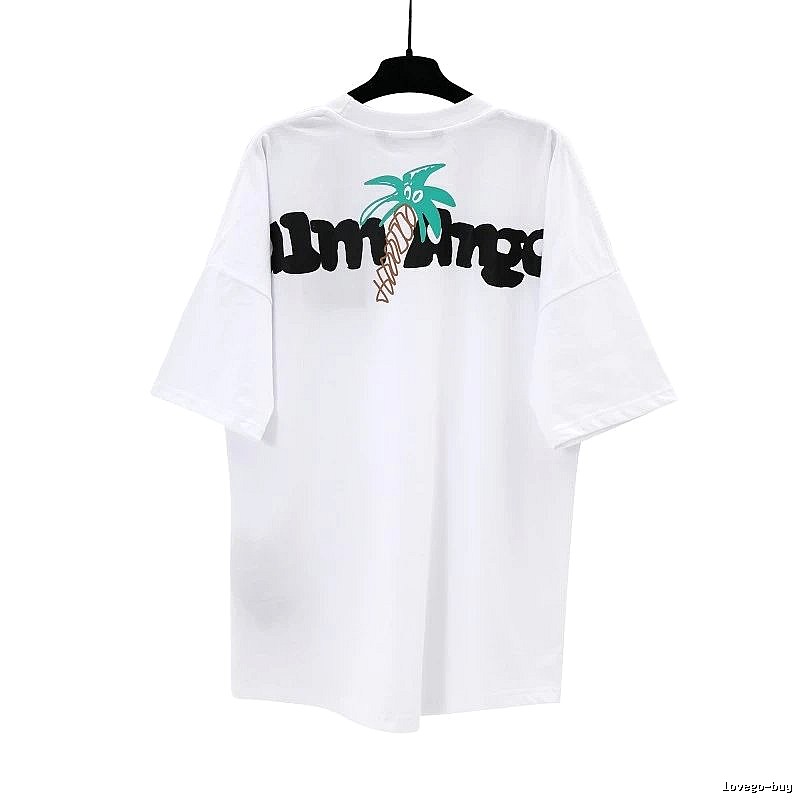 Palm Angels Classic Logo T-shirt White Palm Tree for Daily Styling