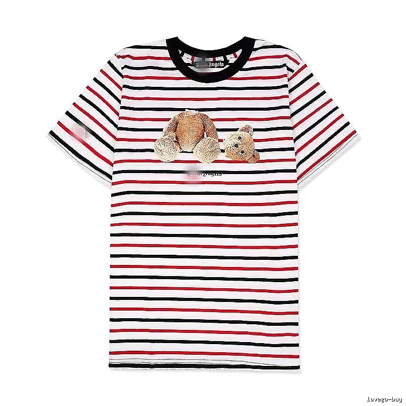 Palm Angels Lightweight Bear graphic T-shirt White Colorful Bear for Trend Styling