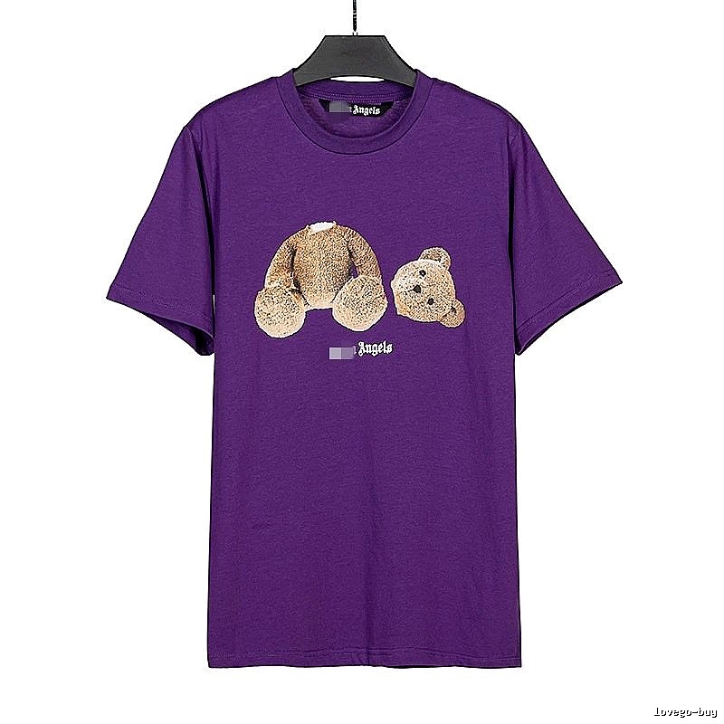 Palm Angels Monogram Bear graphic T-shirt White Colorful Bear for Casual Outfits