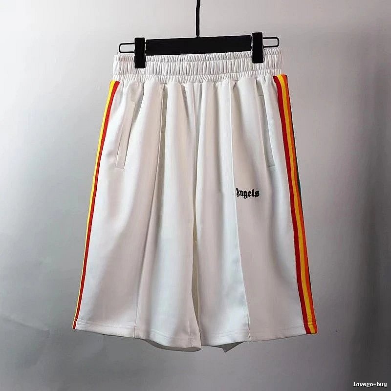 Palm Angels Premium Style Track shorts Black Side Stripe for Resort Outfits
