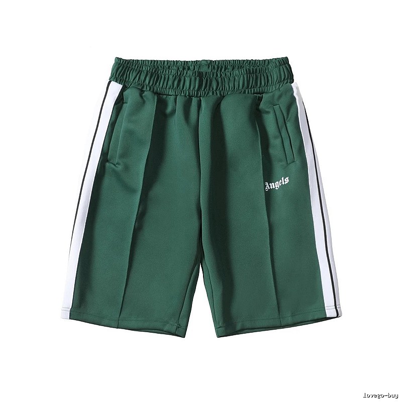 Palm Angels Streetwear Track shorts Black Side Stripe with Logo Accent