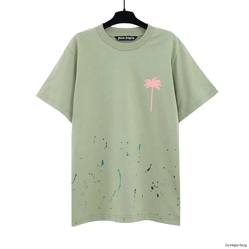 Palm Angels Urban Logo T-shirt White Palm Tree with Statement Pattern