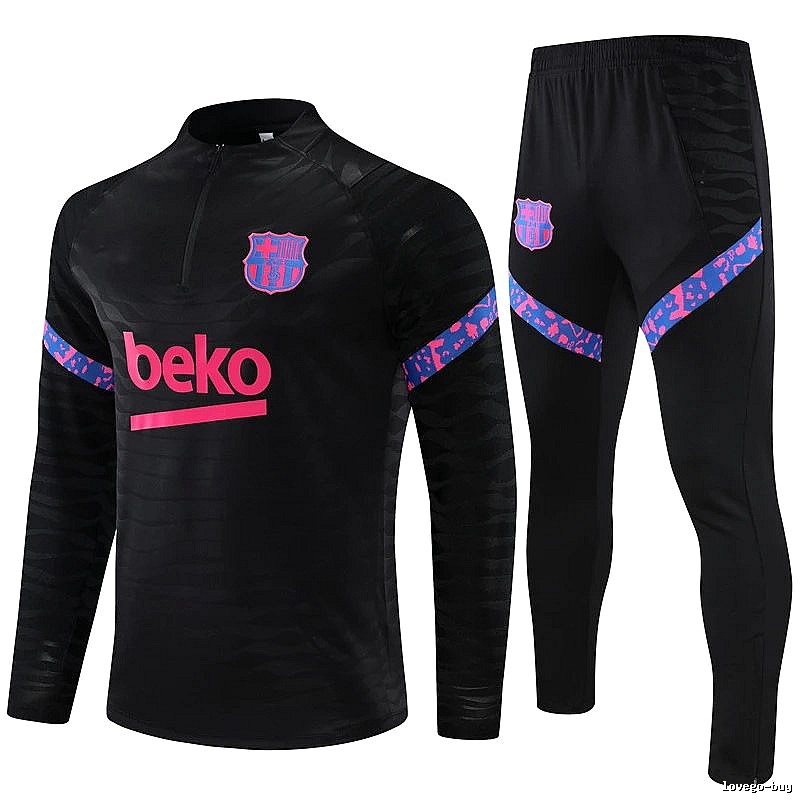 Paris Saint-Germain 2021-22 Player-Style Fit Black Training Tracksuit Set Modern Fit