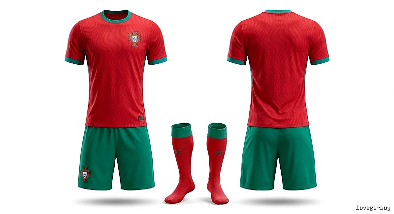 Portugal team's home jersey for the 26th - 27th season (red)
