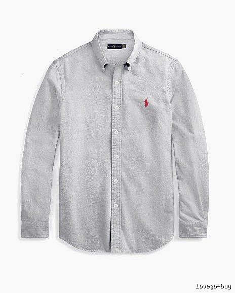 Ralph Lauren Gray Button-Down Shirt Streetwear Look