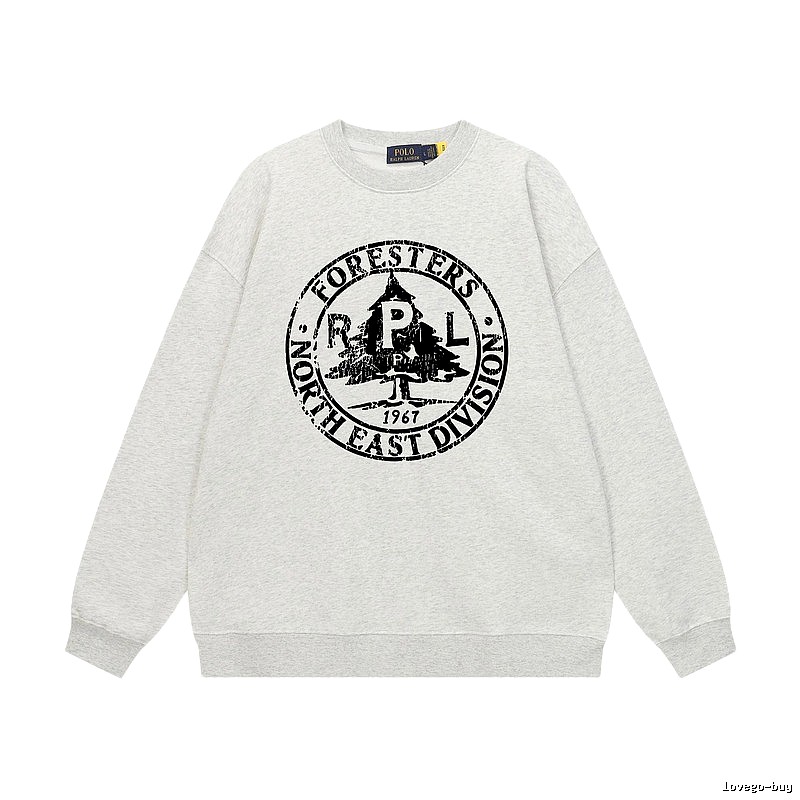 Ralph Lauren grey-toned retro-style sweatshirt