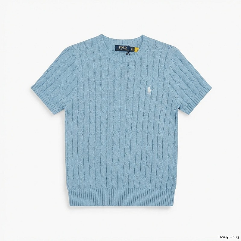 Ralph Lauren Polo Light Blue Trendy Brand Short-sleeve Shirt