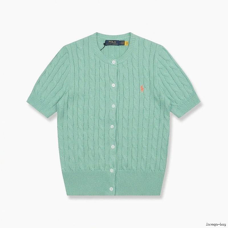 Ralph Lauren Polo light green knitted cardigan