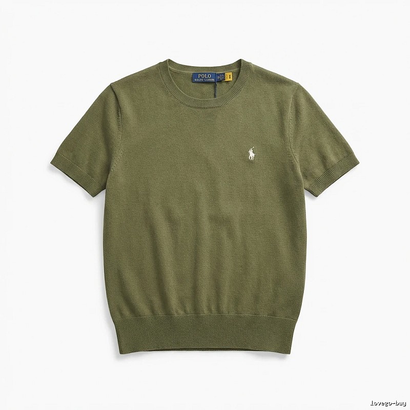 Ralph Lauren Polo Series Simple Style Olive Green Knitwear