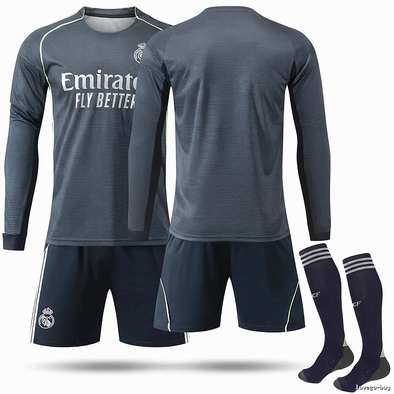Real Madrid sporty gray suit