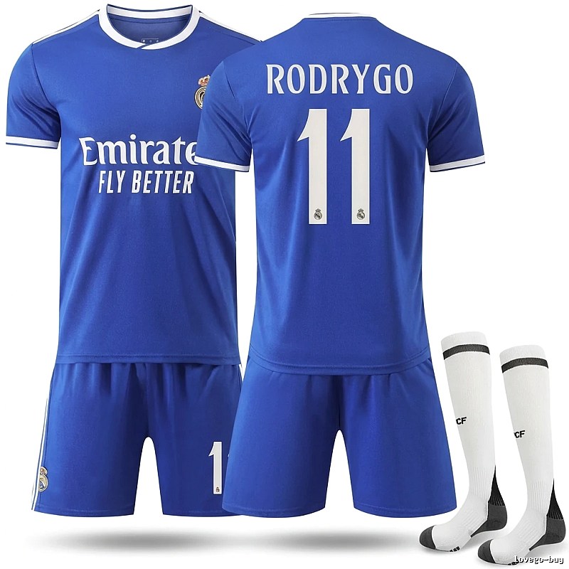 Real Madrid's home blue football jersey