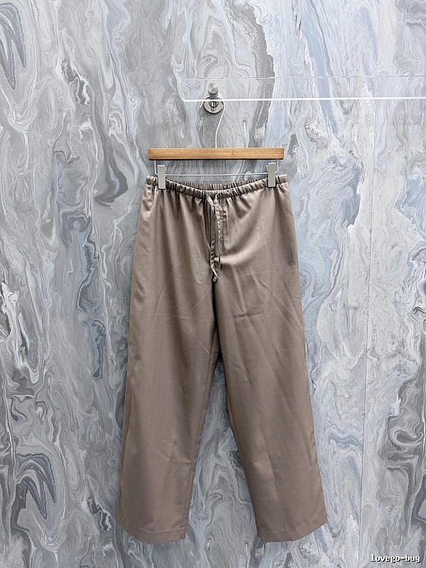 Relaxed Casual Pants with elastic waist and cropped straight leg - Daily