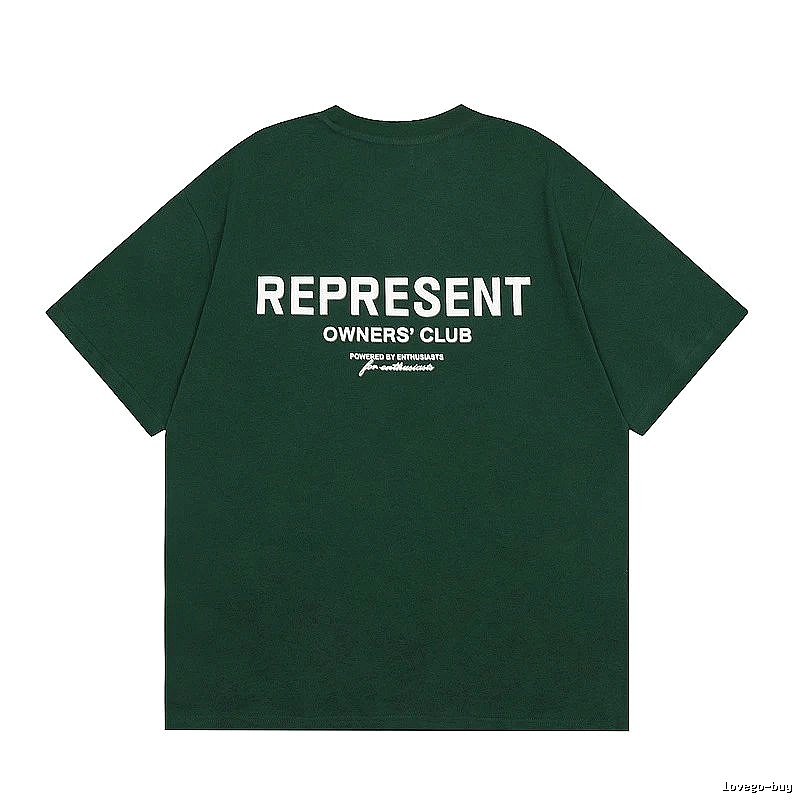 Represent Green Style 801 Owners Club T-Shirt Streetwear Look Logo