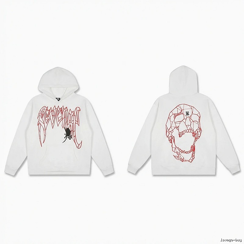 Revenge Skeleton Style White Hoodie