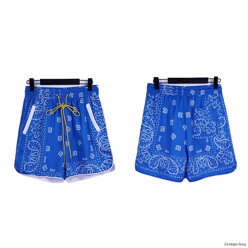 RHUDE Printed Casual Style Blue Shorts