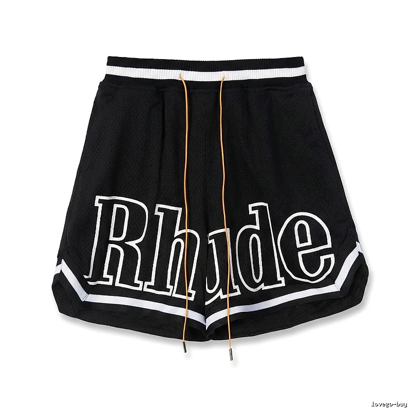 RHUDE sporty black shorts