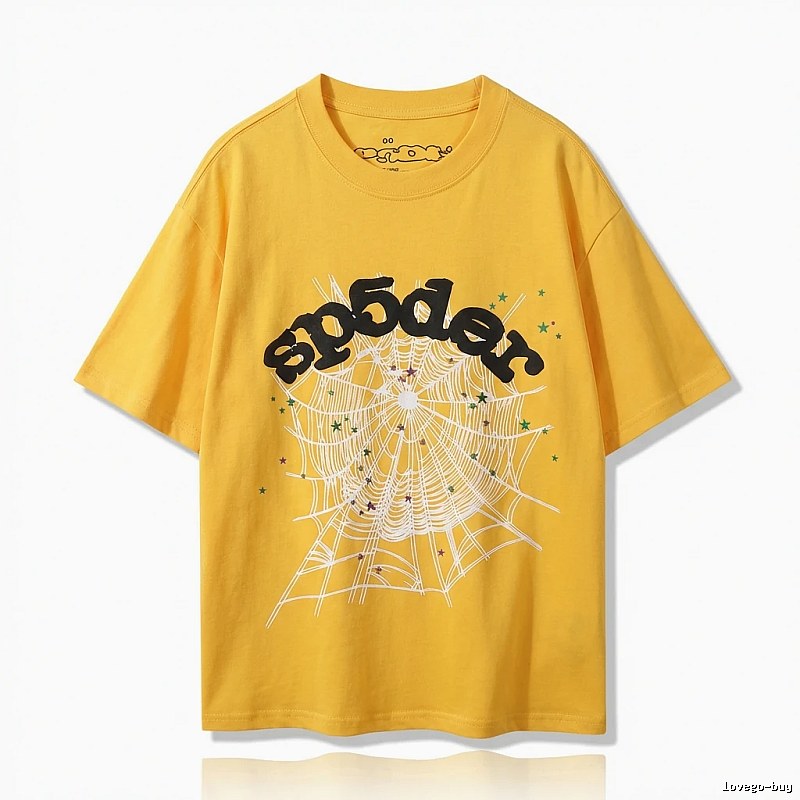 Sp5der Cobweb Cool Yellow T-shirt
