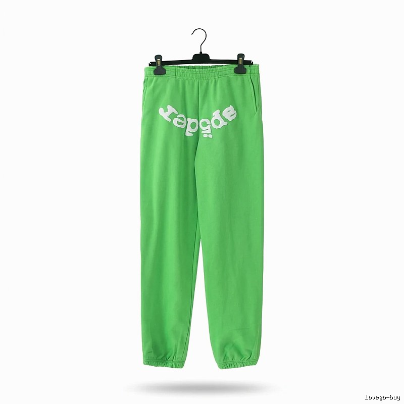 Sp5der Fluorescent Green Trendy Pants