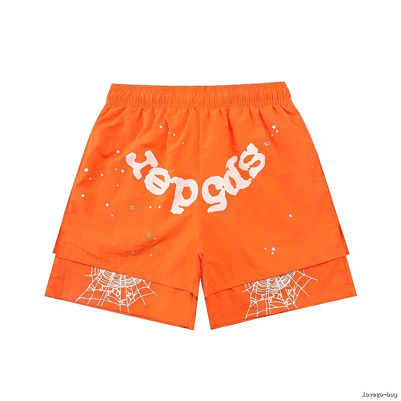 Sp5der Orange Trendy and Cool Shorts