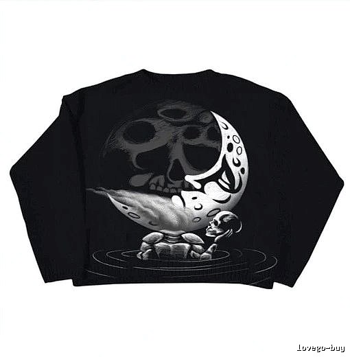 Sport Anime graphic sweater Black Knit Top for Warm Weather