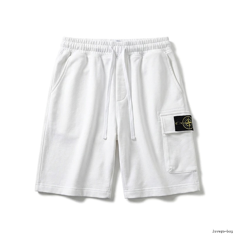 Stone Island functional style white shorts