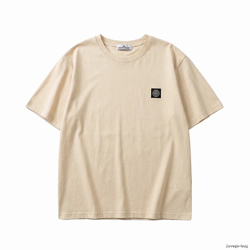 Stone Island minimalist style beige T-shirt