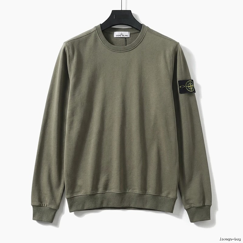 Stone Island trendy brand military green sweatshirt