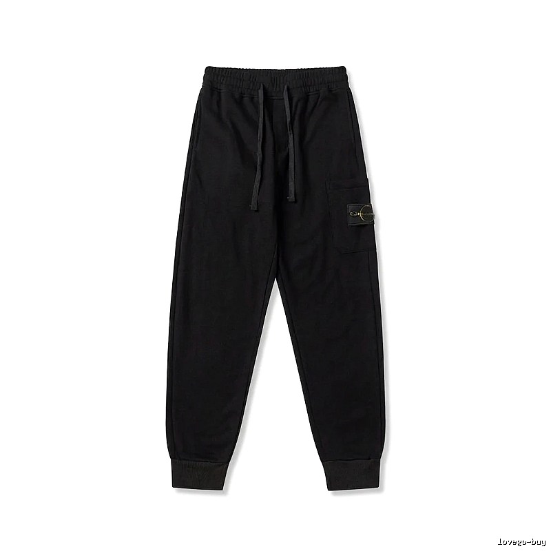 Stone Island workwear-style black sweatpants