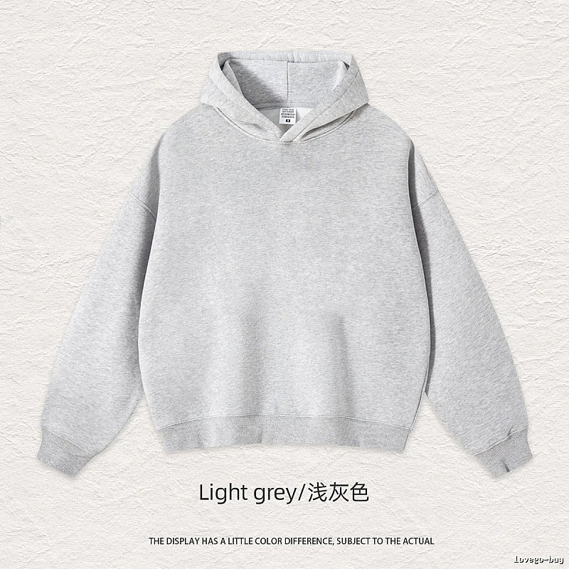 Streetwear Blank pullover hoodie Black Minimal A with Logo Accent