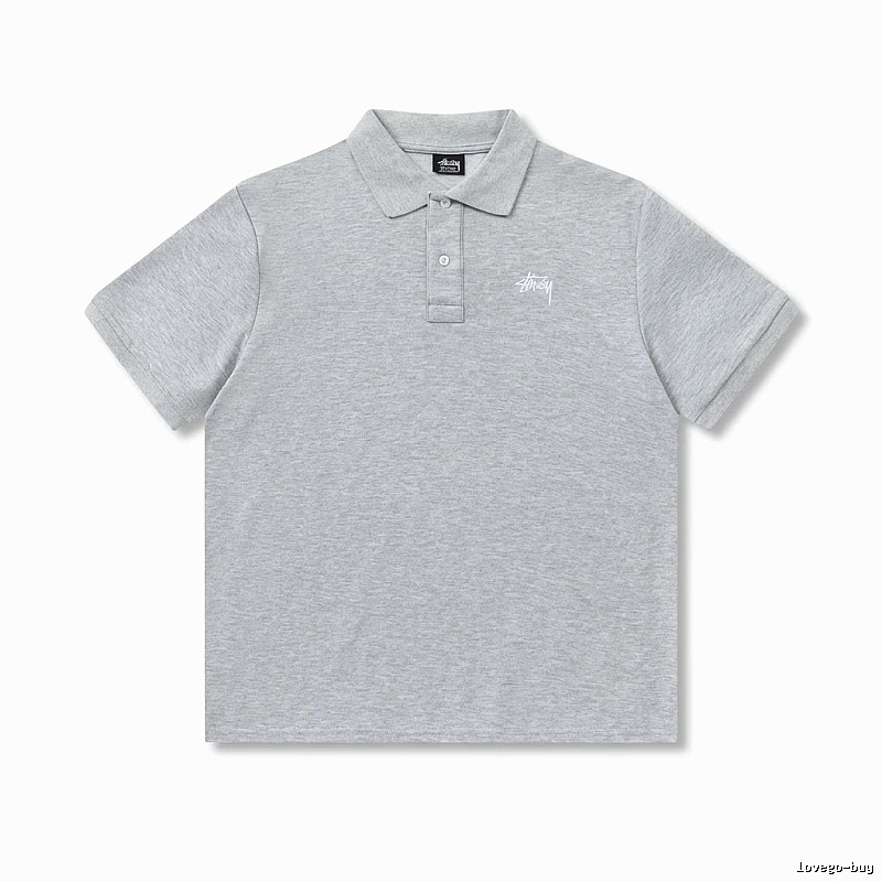 Stussy basic grey Polo shirt