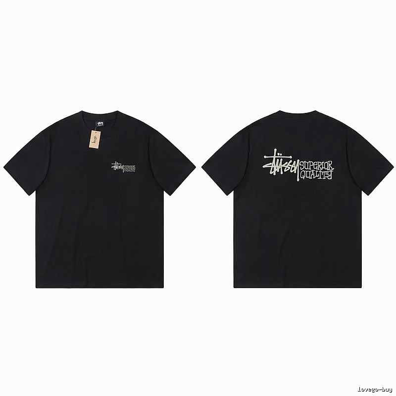 Stussy basic simple style black T-shirt