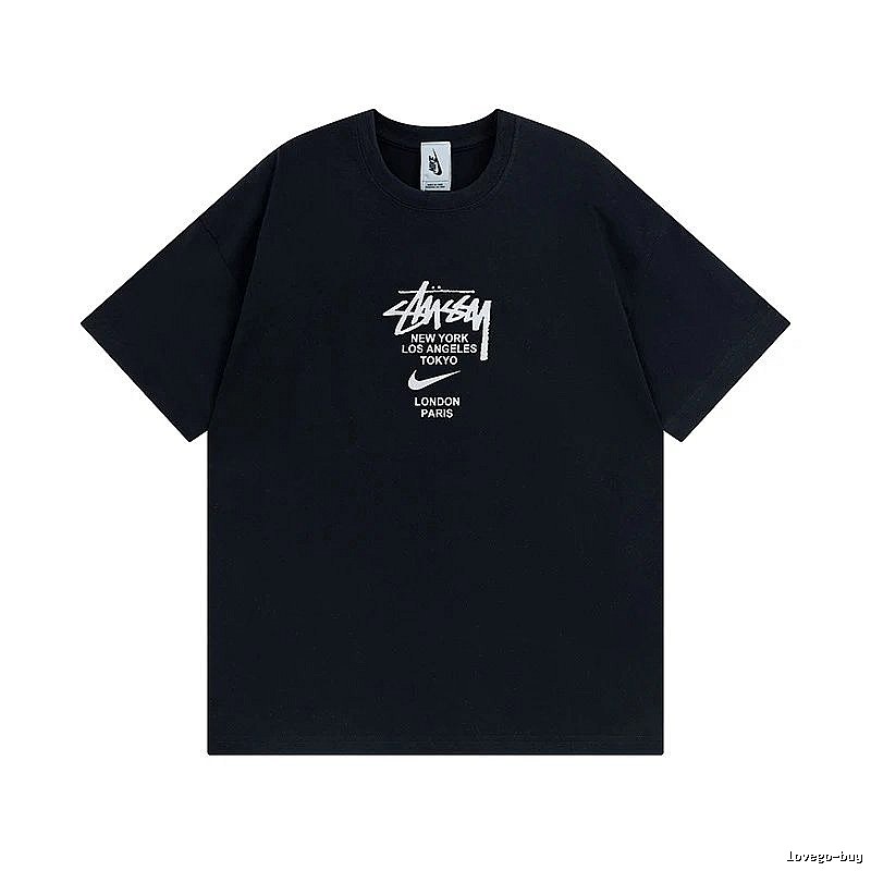 Stussy Black Spider Graphic T-Shirt Downtown Style Logo