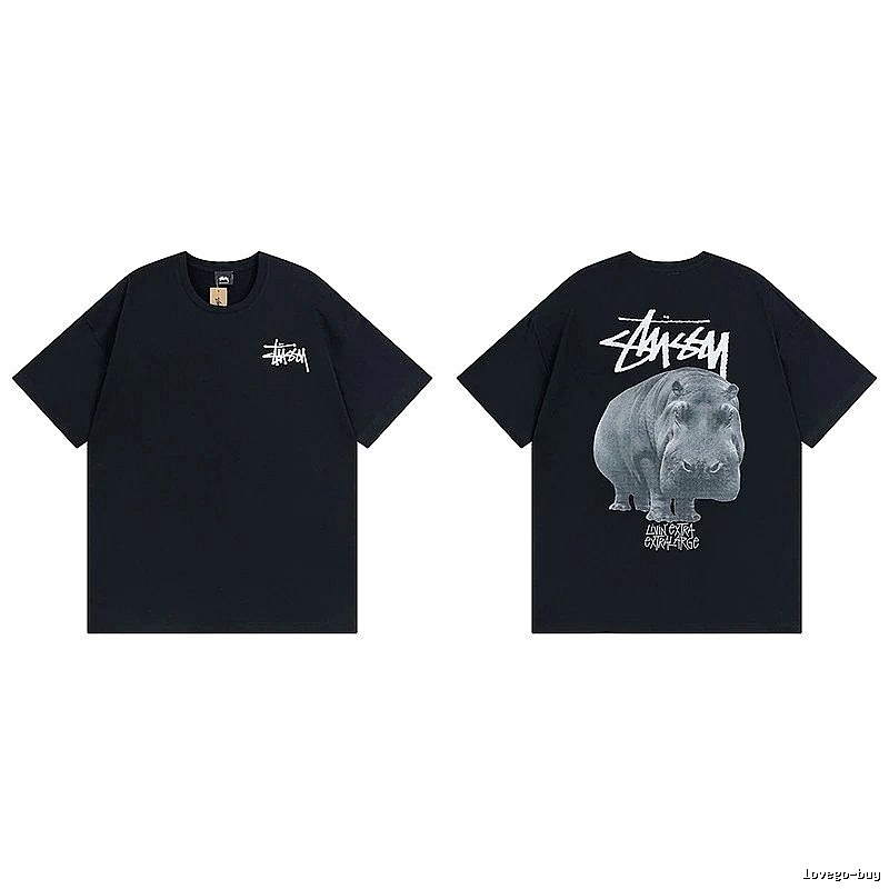 Stussy Black Spider Graphic T-Shirt Match Day Logo
